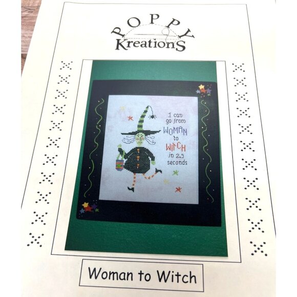 Woman To Witch Cross-Stitch Pattern By Poppy Kreations - Picture 2 of 3